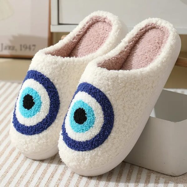 Evil Eye Fuzzy Comfortable Slippers