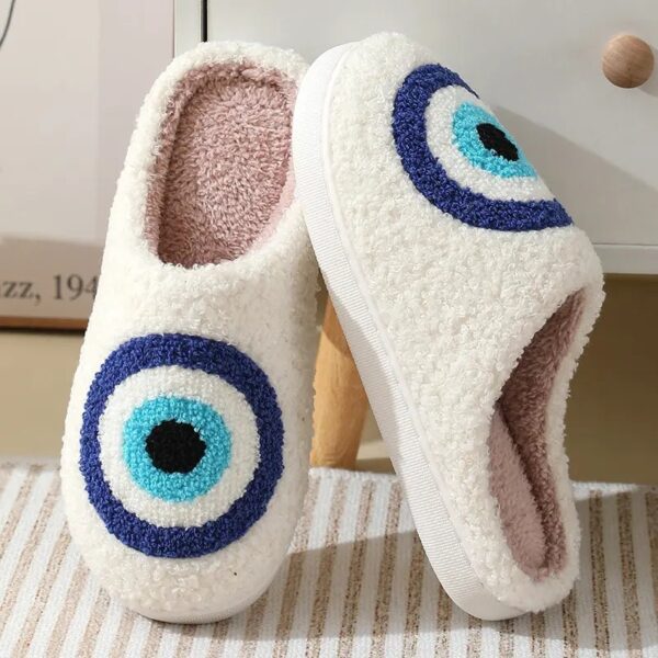 Evil Eye Fuzzy Comfortable Slippers - Image 3