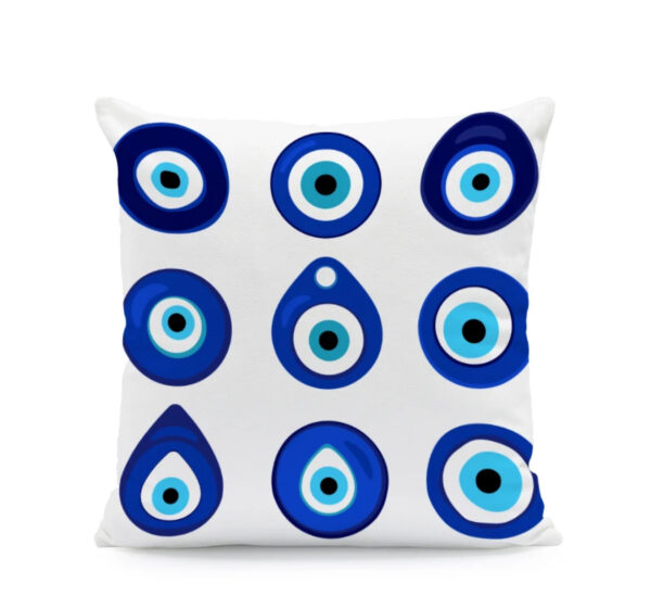 18x18 Evil Eye Velvet Decorative Cushion Covers - Image 9