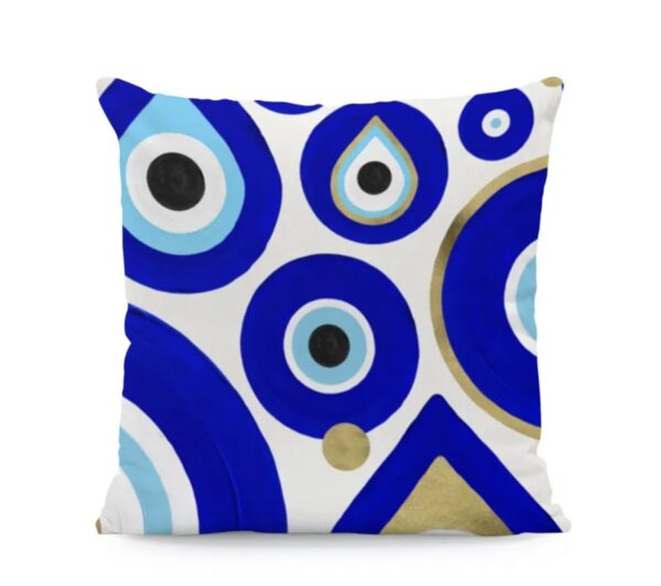 18x18 Evil Eye Velvet Decorative Cushion Covers - Image 5