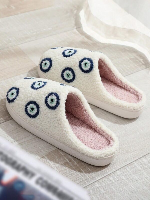Evil Eye Fuzzy Comfortable Multiple Eye Slippers - Image 3