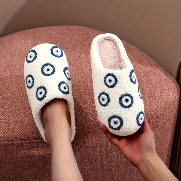 Evil Eye Fuzzy Comfortable Multiple Eye Slippers - Image 4
