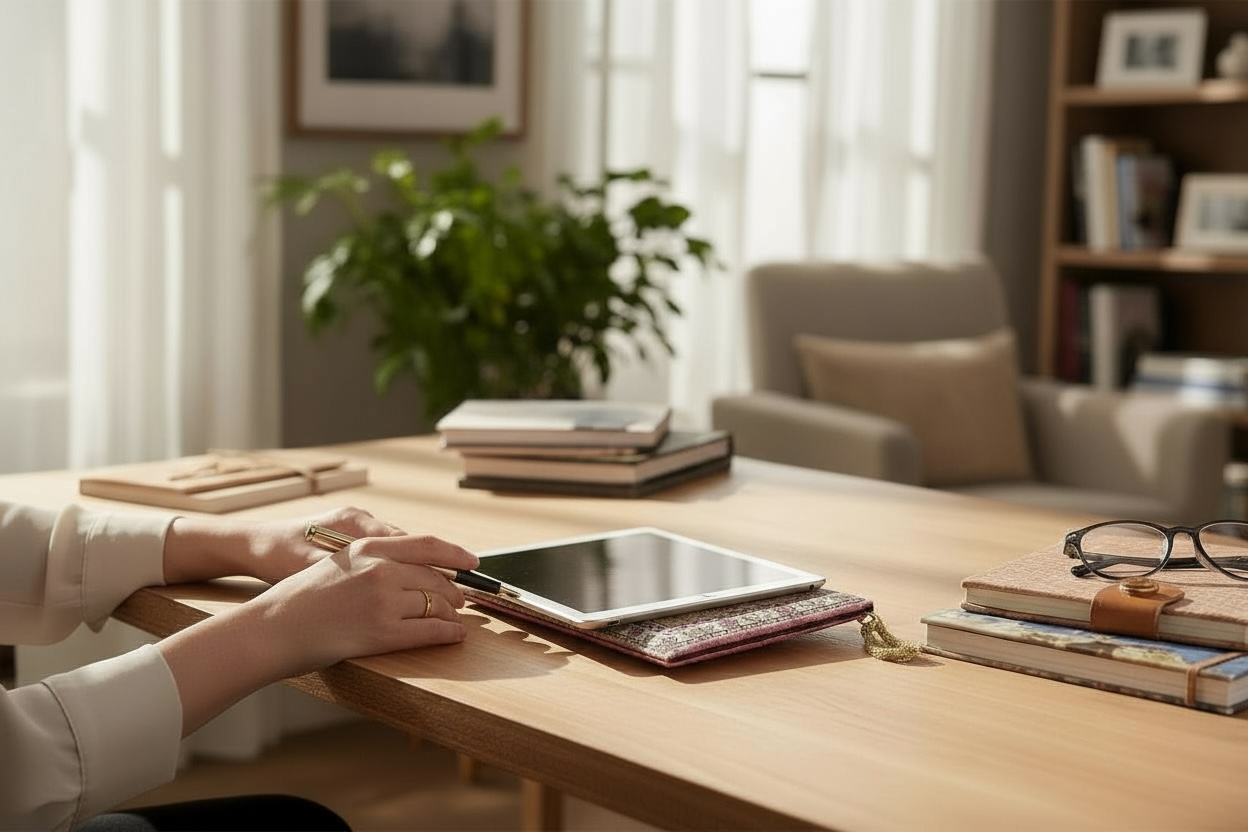 Evil Eye Woven Tablet Pouch - Image 3