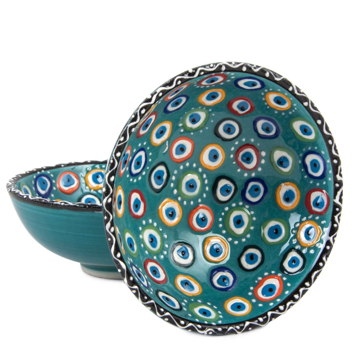 Evil Eye Colorful Hand Made Ceramic Bowls - Sets of 2 and 4 - Image 7