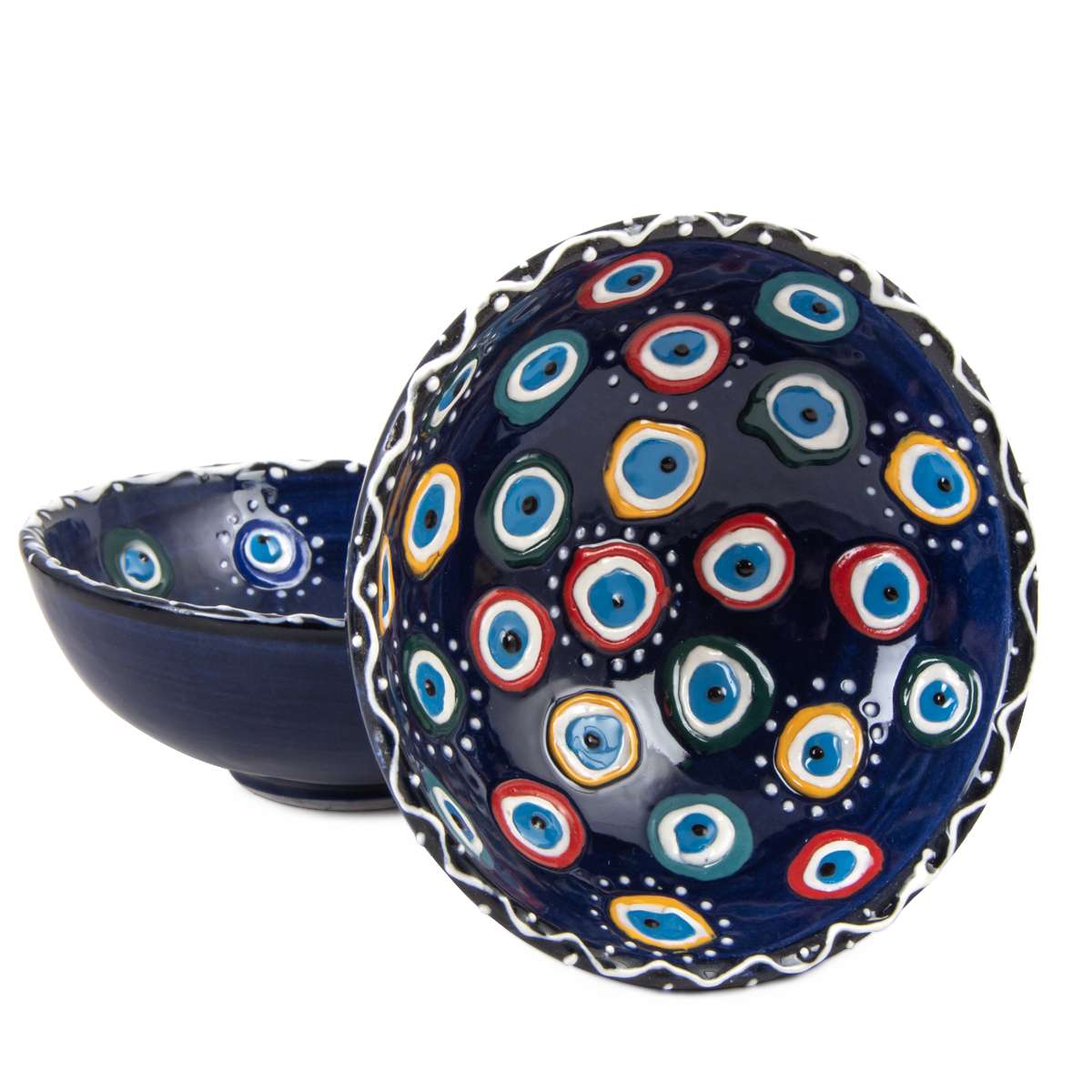 Evil Eye Colorful Hand Made Ceramic Bowls - Sets of 2 and 4 - Image 8