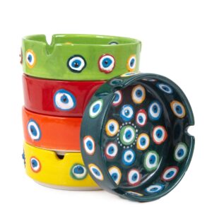 Evil Eye Handmade Ceramic Colorful Ashtrays