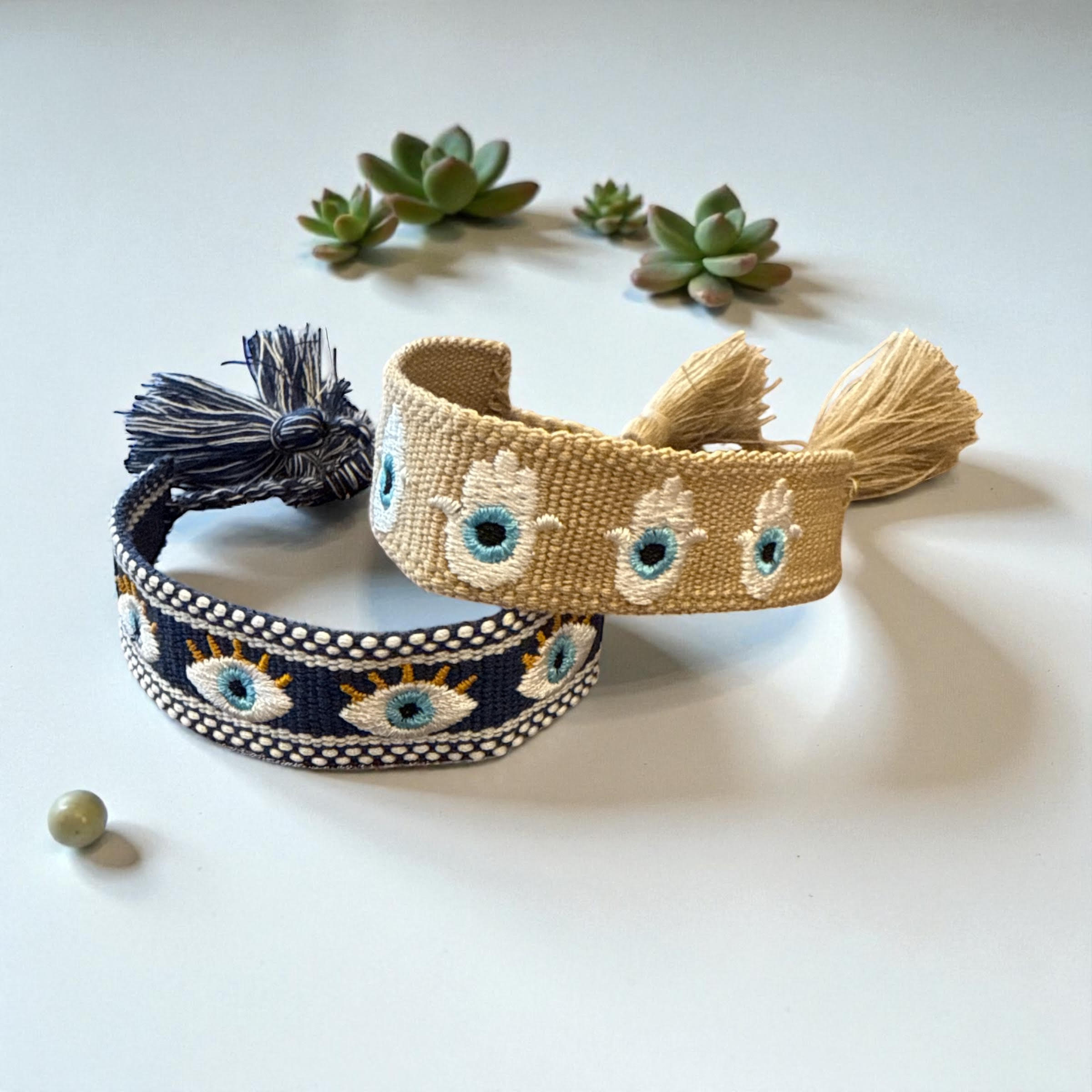 Evil Eye Woven Bracelet with Tassle - Style and Protection - Image 5