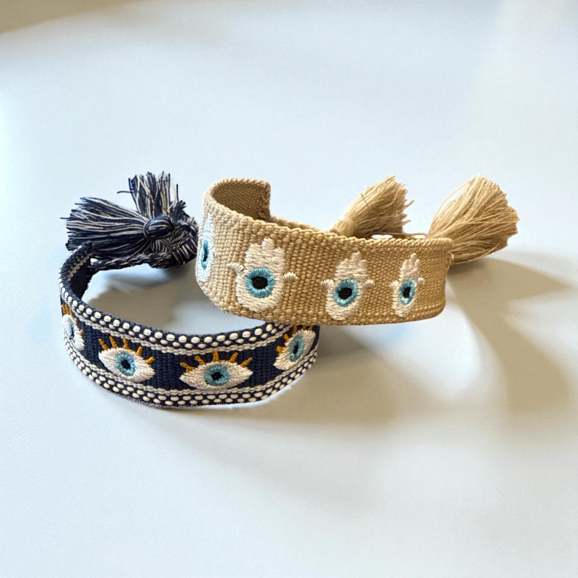 Evil Eye Woven Bracelet with Tassle - Style and Protection - Image 4